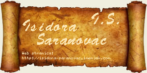 Isidora Saranovac vizit kartica